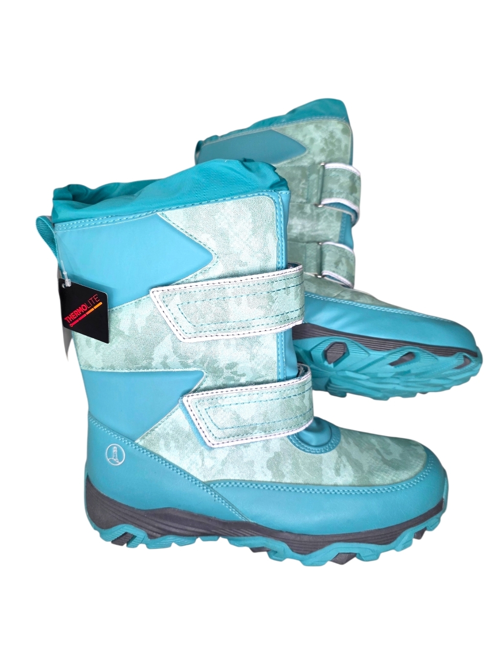 Lands' End Big Kids' Snow Boots Thermolite Aqua Size 6 (Women's Size 8)